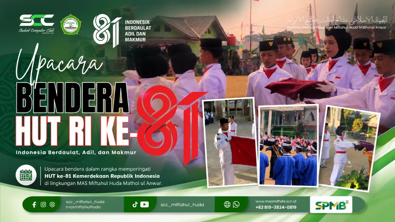 Semangat Nasionalisme Membara: MA Miftahul Huda Gelar Upacara Bendera HUT RI ke-81 dengan Khidmat