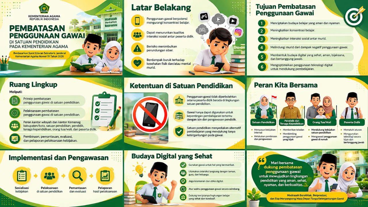 MA Mifthul Huda Tambak Jaya Terapkan Aturan Batasi Handphone